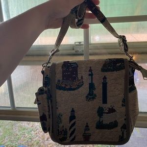vintage style lighthouse shoulder / crossbody bag